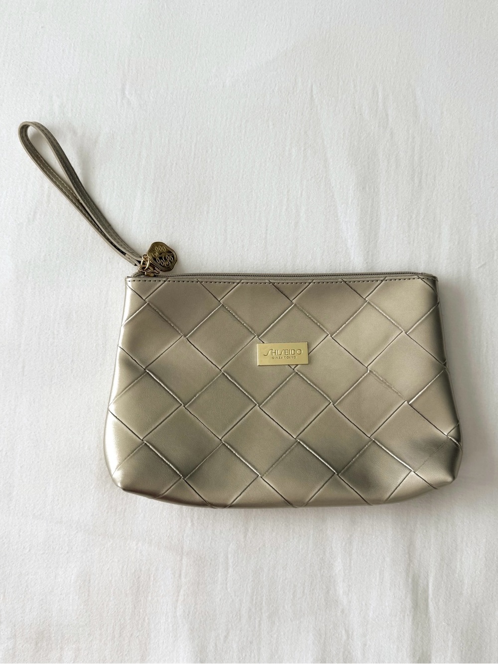 Shiseido Gold Makeup Bag